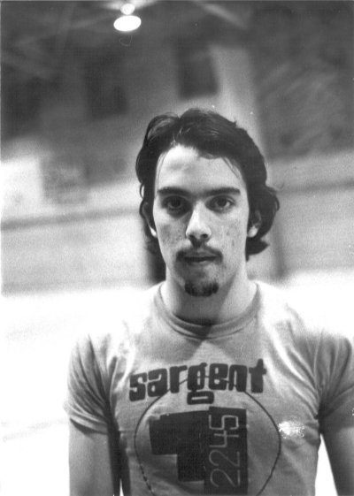 Ben in a Sargent Hall T-shirt in 1978 (at Patten Gymnasium?)